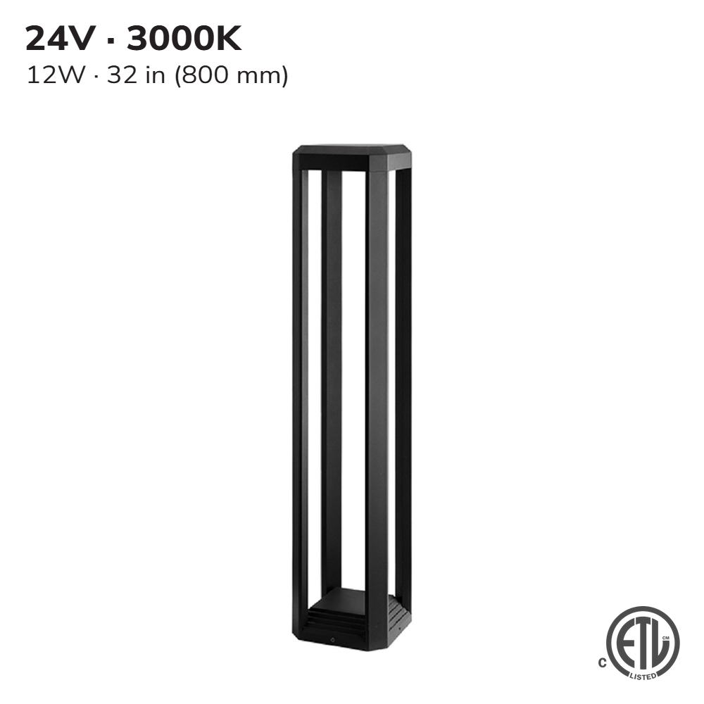 BOLLARD LED PAYSAGER 24V 12W 3000K 32 PO