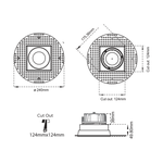 ENCASTRÉ LED DLT 4" CARRÉ SANS BORDURE 12W