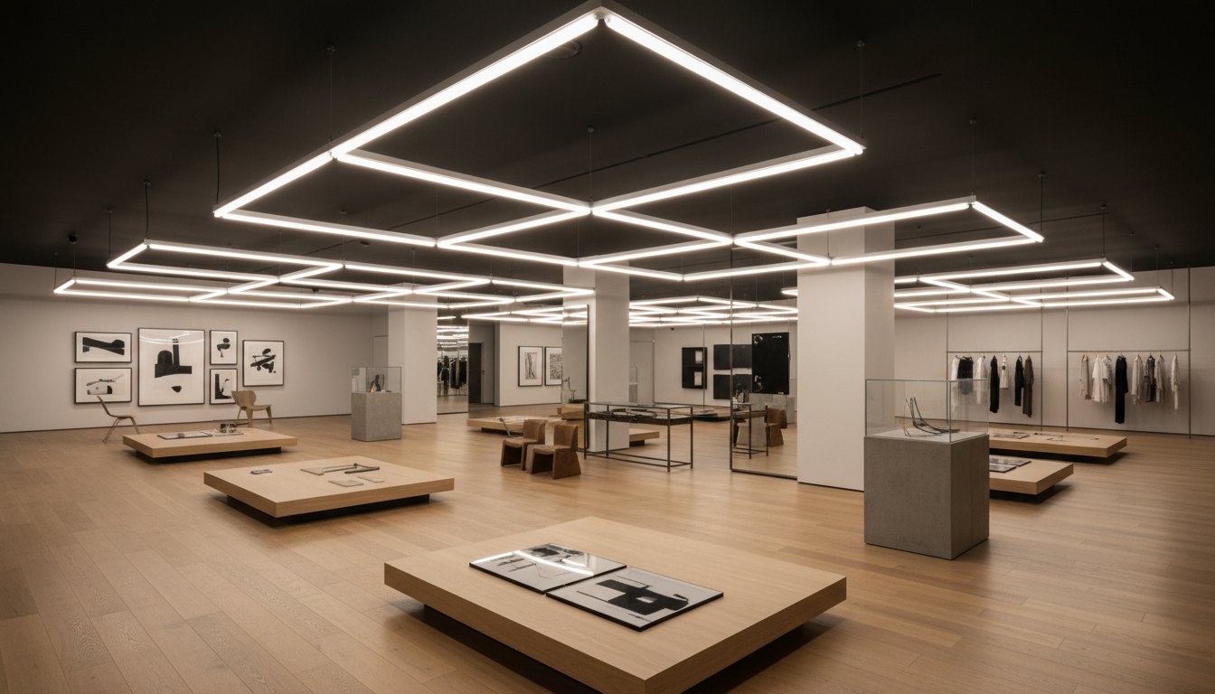 Commercial suspendu — éclairage LED 3000K