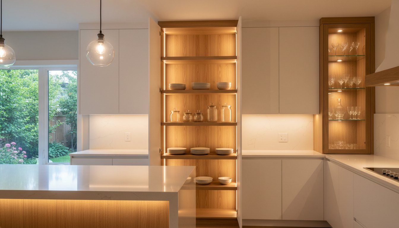 Cuisine — Garde-manger & vitrées — éclairage LED 3000K