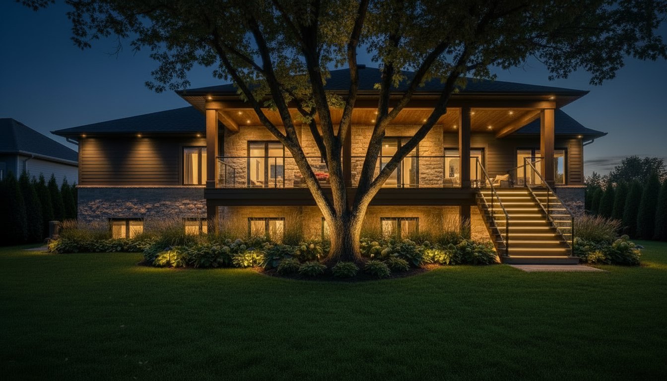 House exterior — Backyard — LED lighting 3000K