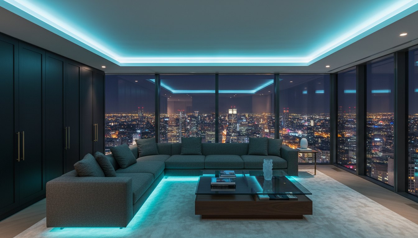 Living room — Living room RGB-W (Multicolor) — LED lighting 3000K